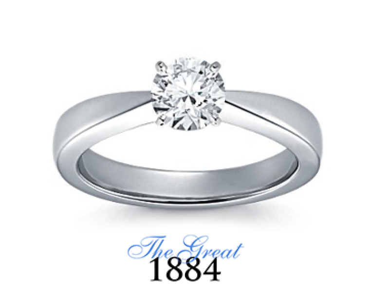 The Great 1884 - 0,70 ct Diamantring in Weissgold