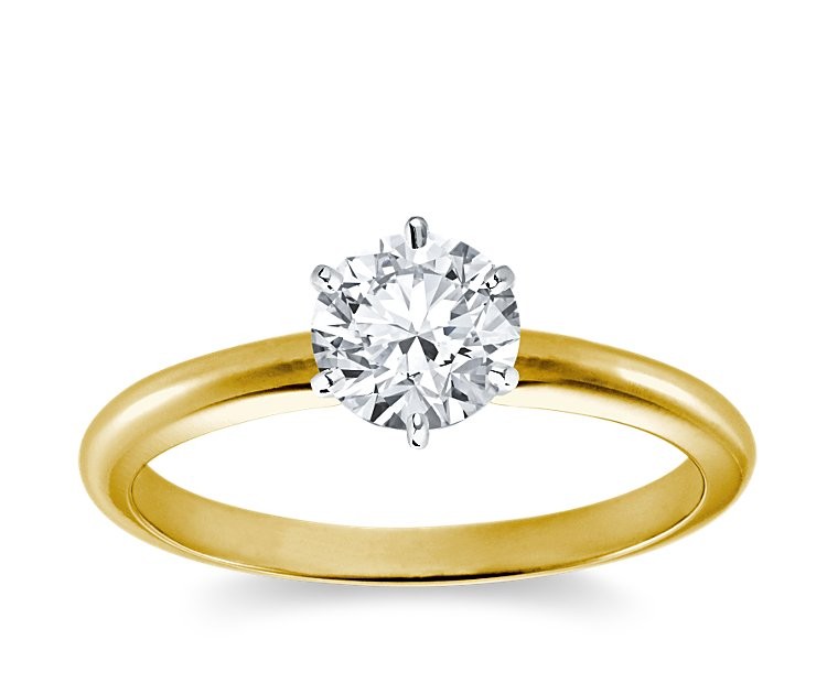 Original Empire 1,00 ct Diamantring in Gelbgold