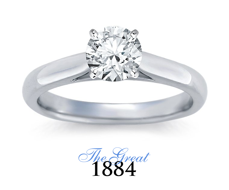 The Great 1884 - 1,00 ct Diamantring in Weissgold