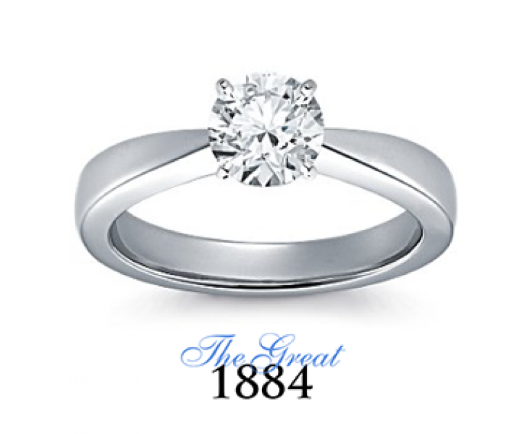 The Great 1884 - 1,00 ct Diamantring in Weissgold