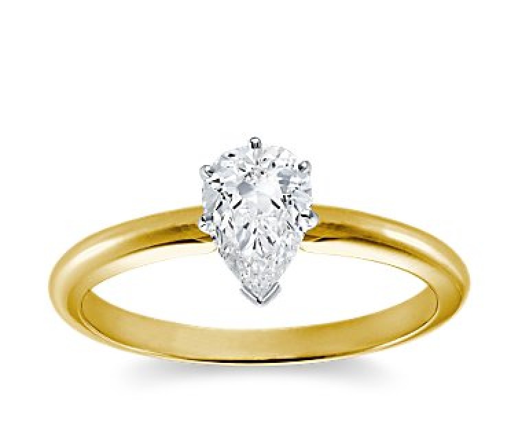 Original Empire 1,00 ct Diamantring in Gelbgold