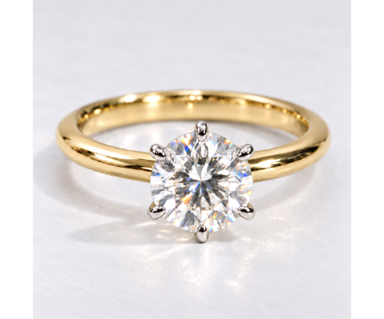 Original Empire 1,00 ct Lab-Grown Diamantring in Gelbgold - sofort verfügbar
