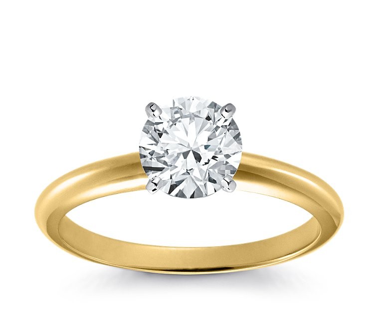 Original Empire 1,25 ct Diamantring in Gelbgold