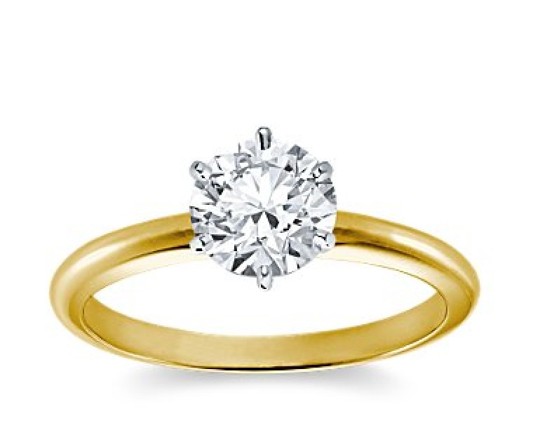 Original Empire 1,25 ct Diamantring in Gelbgold