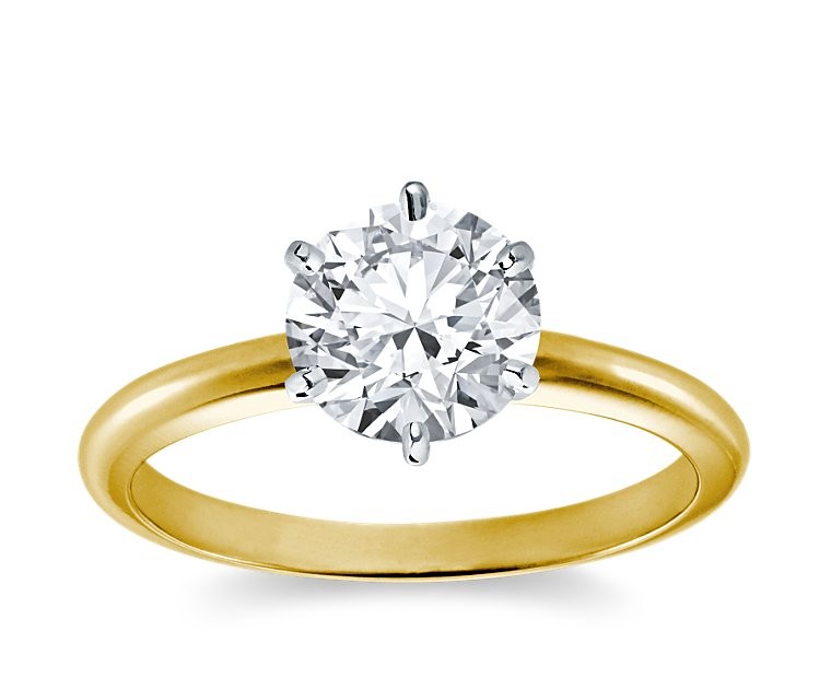 Original Empire 2,00 ct Diamantring in Gelbgold