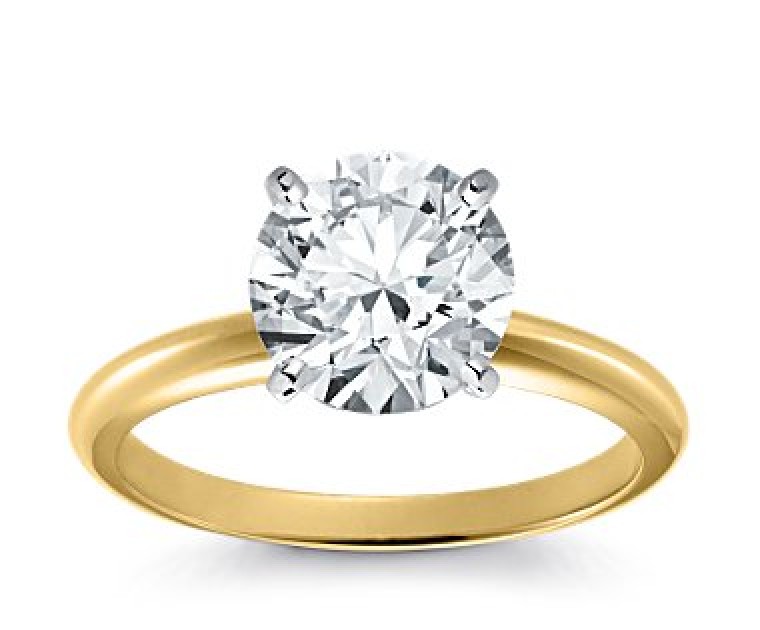 Original Empire 2,50 ct Diamantring in Gelbgold