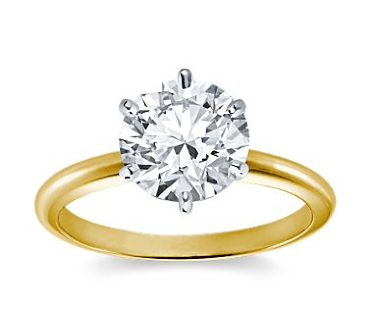 Original Empire 2,50 ct Diamantring in Gelbgold