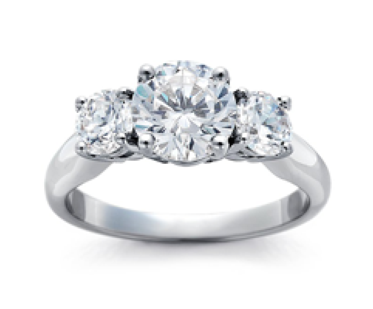 The Queen Diamond - 0,50 ct DIAMANTRING MIT SEITENSTEINEN (Zentraldiamant +2x0,30ct)