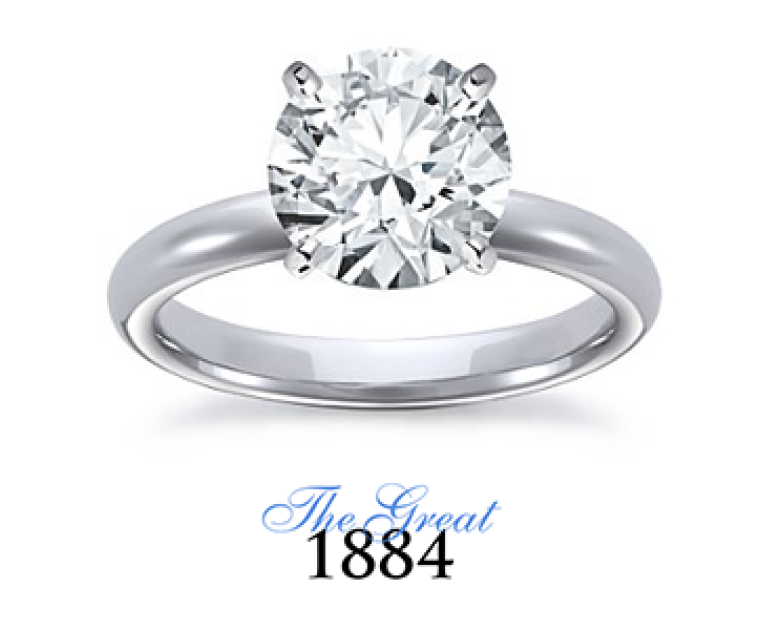 The Great 1884 - 3,00 ct Diamantring in Weissgold