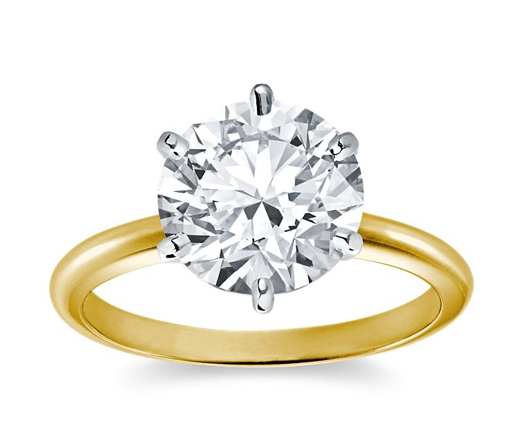 Original Empire 4,00 ct Diamantring in Gelbgold