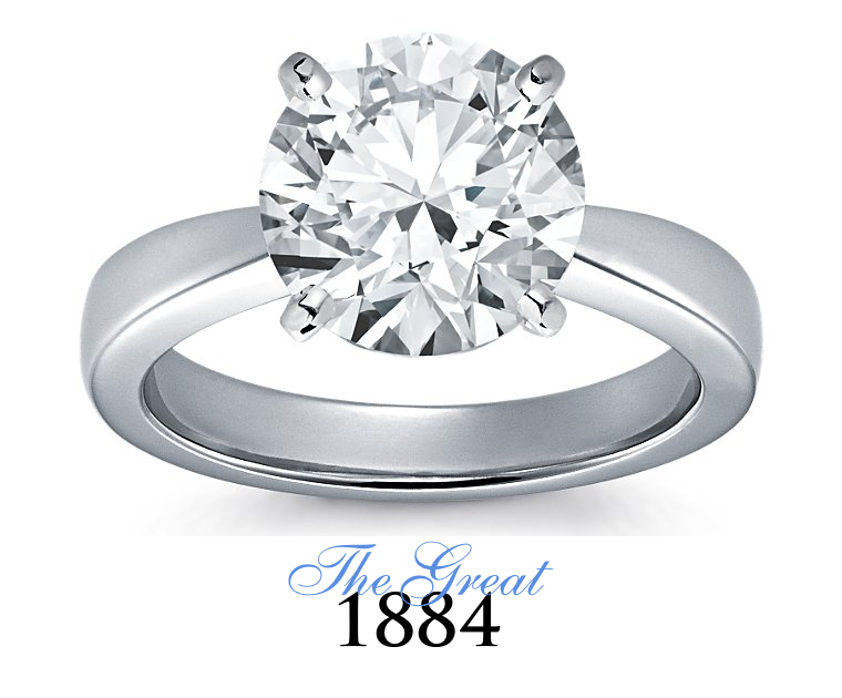 The Great 1884 - 4,00 ct Diamantring in Weissgold