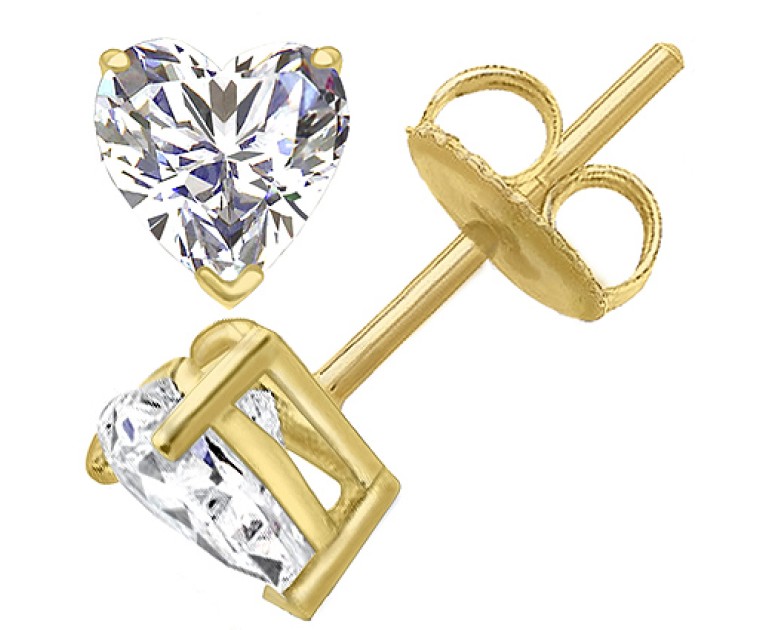 Original Empire 0,20 ct Diamantohrringe in Gelbgold