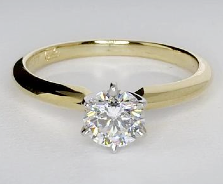 Original Empire 0,50 ct Diamantring in Gelbgold - sofort verfügbar