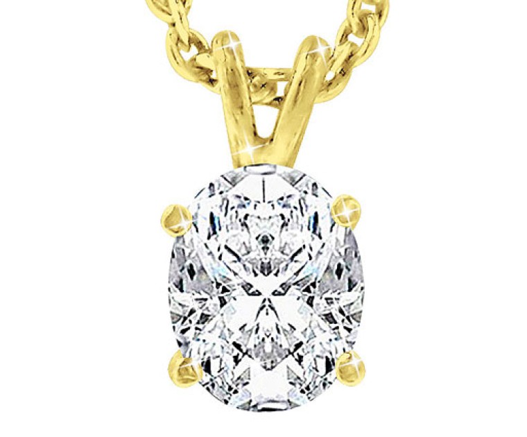 Original Empire 3,00 ct Diamant Anhänger in Gelbgold