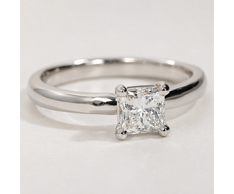 The Great 1884 - 0,30 ct Natural Diamantring in Weissgold - sofort verfügbar